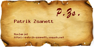 Patrik Zsanett névjegykártya
